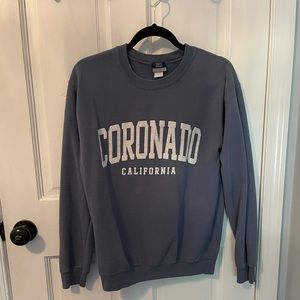 Blue Coronado California Crewneck Hoodie